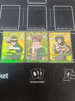 Kiba+ Rock Lee + Choji Naruto Mythos TCG promo cards mint - Image 1