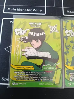 Kiba+ Rock Lee + Choji Naruto Mythos TCG promo cards mint - Image 2