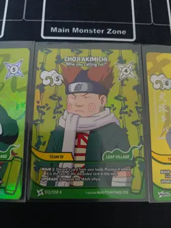 Kiba+ Rock Lee + Choji Naruto Mythos TCG promo cards mint - Image 3