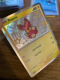 NM! Pawmi (142/091) Paldean Fates Baby Shiny Rare Pokemon Card! FREE P&P! - Image 3