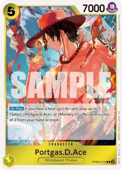 PRB02-018 Portgas.D.Ace English R One Piece TCG Card Game - Image 2