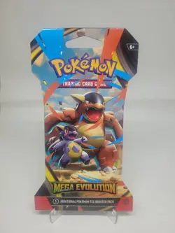 1x ENGLISH Pokemon Mega Evolution Booster Pack – Factory Sealed – With Sleeve - Image 1