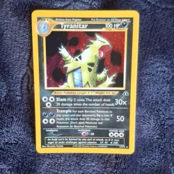 Pokemon TCG Tyranitar Neo Discovery 12/75 Holo Rare Stage 2 100 HP 2001 EN - Image 1