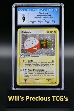 CGC 9 Electrode 5/101 EX Hidden Legends 2004 Holo Pokemon Card Mint - Image 1