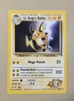 2000 Pokemon WOTC English Gym Heroes Lt. Surge's Raichu GHlsR4 - Image 1