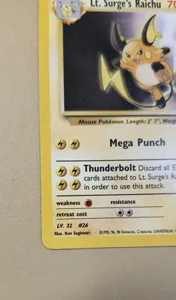 2000 Pokemon WOTC English Gym Heroes Lt. Surge's Raichu GHlsR4 - Image 3