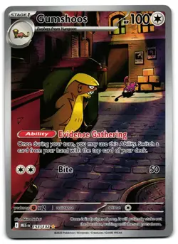 Gumshoos 153/132 - 🌊 Mega Evolution Illustration Rare Pokemon TCG 🖤 - LP - Image 1