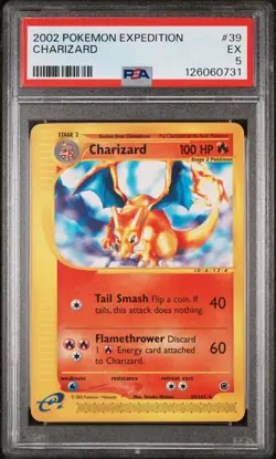2002 POKEMON EXPEDITION #39 CHARIZARD PSA 5 - Image 1
