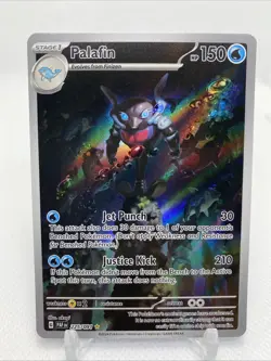 Pokemon TCG Palafin Scarlet & Violet Paldean Fates 225/091 Illustration Rare - Image 1