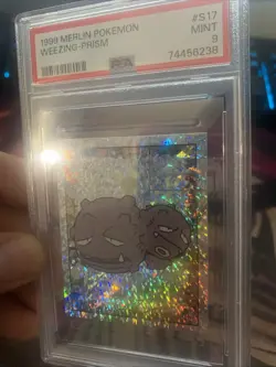 1999 Merlin Pokemon Weezing Prism #S17 - NM PSA 9 - Image 2