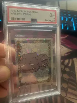 1999 Merlin Pokemon Weezing Prism #S17 - NM PSA 9 - Image 3