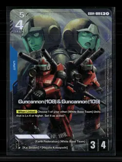 Gundam Card Game Guncannon (108) & Guncannon (109) Phantom Aria R+ GD04-009 Holo - Image 1
