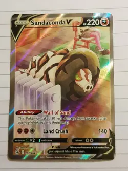 Sandaconda V 252/264 Fusion Strike Alternate Full Art Pokemon Card Lp - Image 1