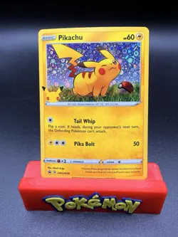 Pokemon TCG Pikachu SWSH039 Black Star Promo Cards Celebrations Holo Near Mint-c - Image 1