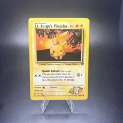 LT. SURGES PIKACHU - 84/132 - GYM CHALLENGE - POKEMON CARD - NM -j - Image 1