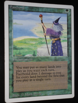 Fastbond Revised MP Moderately Played MTG Magic the Gathering - Image 1