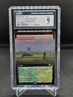 MTG Modern Horizons 3 ERROR Foil Windswept Heath 0466 CGC Mint 9 *Miscut* - Image 1