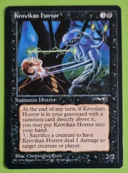 MTG KROVIKAN HORROR x1, Alliances. Very Good. Pre Modern, Reserved List. - Image 1