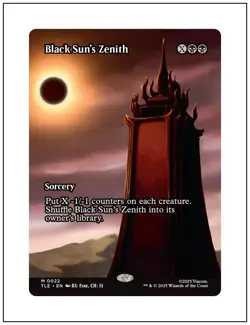 1x Black Sun's Zenith, Borderless Art, Magic MTG NM - Image 1