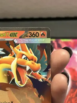 Pokemon Mega Charizard Y EX ASC EN Full Art Holo Ultra Rare Card 022/217 - Image 2