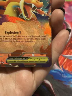 Pokemon Mega Charizard Y EX ASC EN Full Art Holo Ultra Rare Card 022/217 - Image 5