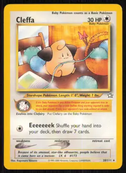 Cleffa 20/111 Rare Neo Genesis Pokemon Unlimited Lightly Played - Image 1
