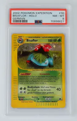 2002 Pokemon 🍃 30/165 Bisaflor Holo PSA 8 Expedition Base Set Venusaur Deutsch - Image 1