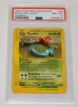 2002 Pokemon 🍃 30/165 Bisaflor Holo PSA 8 Expedition Base Set Venusaur Deutsch - Image 4