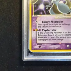 2006 Mewtwo Gold Star 103/110 EX Holon Phantoms Pokemon TCG English PSA 1 SWIRL - Image 3