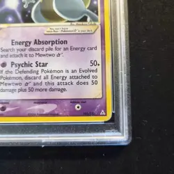 2006 Mewtwo Gold Star 103/110 EX Holon Phantoms Pokemon TCG English PSA 1 SWIRL - Image 4
