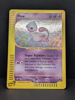 Mew 019/165 Expedition Base Set Holo Ultra Rare Pokemon TCG Nintendo ereader LP - Image 3