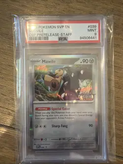 2023 Pokemon Mawile - 039 (Prerelease) [Staff] Obsidian Flames Promo PSA 9 - Image 1
