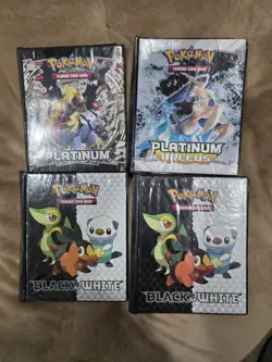 Pokemon Platinum/Arceus Binder + 2 Black And White Binders With A Few Cards - Image 1
