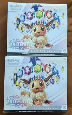 2 Pokemon TCG Prismatic Evolutions ETB Elite Trainer Boxes NEW Factory Sealed - Image 1