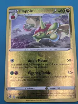 Pokemon Evolving Skies Flapple Reverse Holo Rare Card 120/203 LP - Image 1