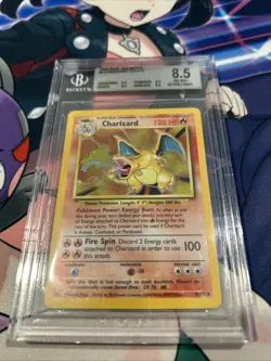 1999 Pokemon Charizard Base Set #4/102 Holo Unlimited Rare BGS 8. 5 Near Mint - Image 3