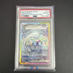 Terapagos EX PSA 10 🐢 Pokemon Stellar Crown Special Ilustration Rare 170 - Image 1
