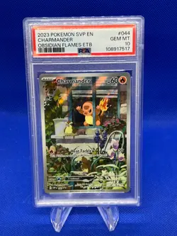 Pokemon Obsidian Flames ETB Charmander #044 044 Black Star Promo PSA 10 W Guard - Image 2