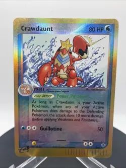 Crawdaunt 3/97 EX Dragon Reverse Holo Rare Pokemon NM-MINT - Image 1