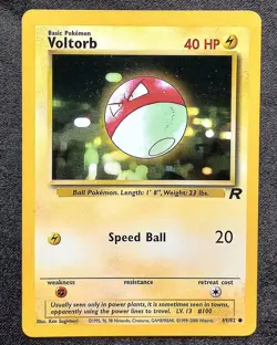 Pokemon Voltorb 69/82 Team Rocket Regular - Lightly Played - Image 1
