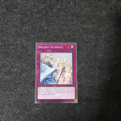 Solemn Warning Platinum Rare Limited NM NKRT-EN035 Yugioh - Image 1