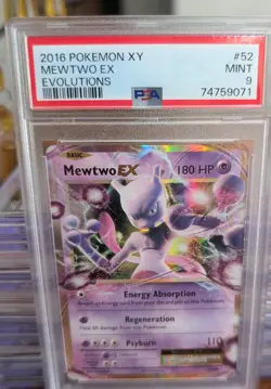 Mewtwo EX Evolutions Holo Card 52/108 PSA 9 - Image 1