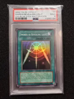 2002 Swords of Revealing Light PSA 9 MINT LOB-101 Super Rare Holo YuGiOh Graded - Image 1