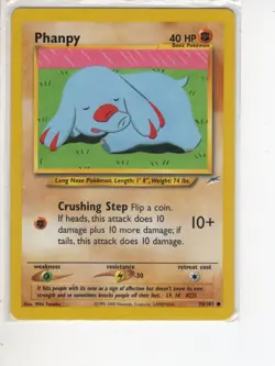 PHANPY NEO DESTINY SET POKEMON CARD 76/105 LP - Image 1