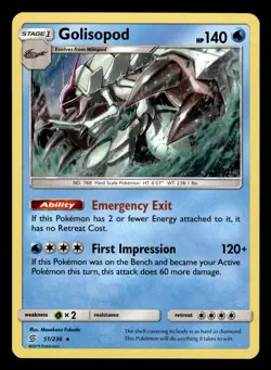 Golisopod 51/236 Holo Rare S&M Unified Minds Pokemon Card - Image 1