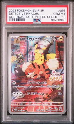 PSA 10 DETECTIVE PIKACHU 098/SV-P | Japanese Promo Pokemon Card - Image 1