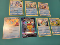 Squirtle Wartortle Pokemon Card & EIF BABY Collection Set 7 Card Lot LP/NM Mixed - Image 1