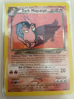 Pokemon TCG Dark Magcargo 18/105 Neo Destiny Unlimited Rare Card WOTC LP - Image 1
