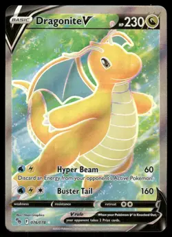 Pokemon Cards Dragonite V 076/078 Pokemon GO Ultra Rare NM - Image 1