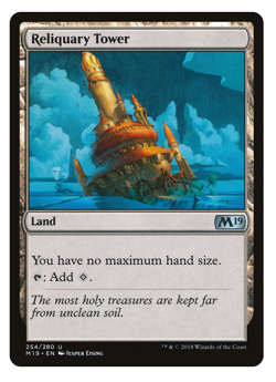 MTG - 1 x Reliquary Tower - Uncommon Land - Core Set 2019 (M19) - M/NM - Image 1